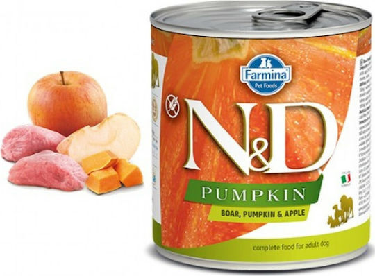 Farmina Pumpkin Apple Wet Food Dogs in Cans with Wild Boar Grain-Free 285gr