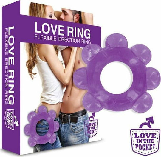Love in the Pocket E24605 Love Ring Flexible Erection Ring Purple