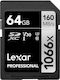 Lexar Professional SDXC 64GB Klasse 10 U3 V30 UHS-II