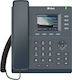 Htek UC921P Verkabelt IP-Telefon mit 4 Linien in Schwarz