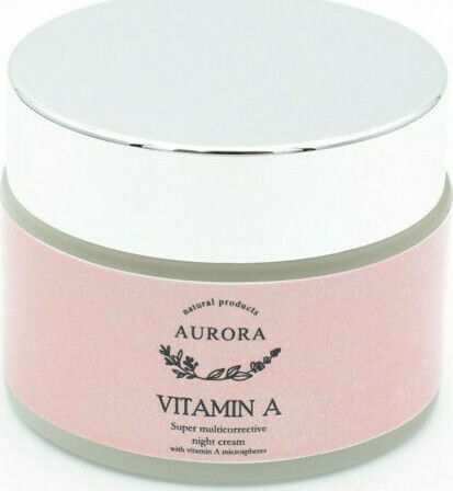 Aurora Natural Крем за лице Нощен Крем за Хидратация и Несъвършенства по кожата с Ретинол и Алое Вера 50ml