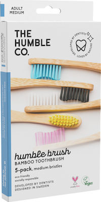 The Humble Co. Bamboo Toothbrush 5-Pack Zahnbürste Mittel Mehrfarbig 5Stück