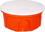 Courbi Вградена Електрическа Кутия Branching Вътрешни електрически инсталации (Φ72x30мм) в Оранжев Цвят 08-21001-001