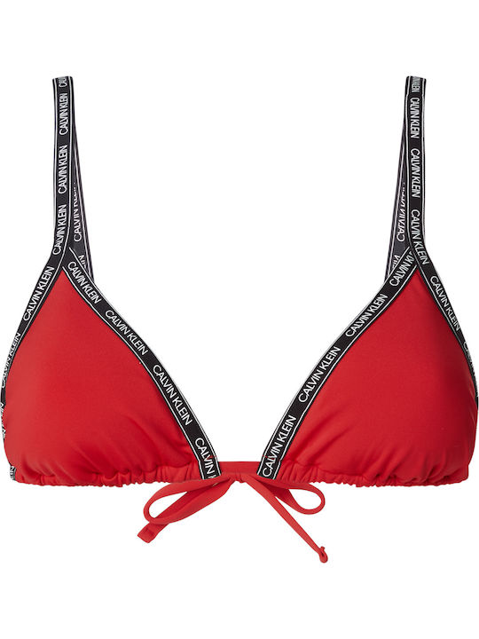 Calvin Klein Triangle Bikini Top Red KW0KW01272-XMK