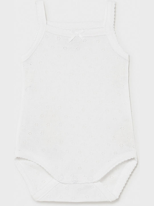 Mayoral Baby Bodysuit Underwear Set Sleeveless White