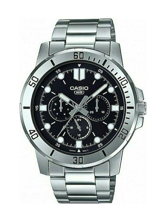 Casio Uhr Chronograph Batterie mit Silber Metal...