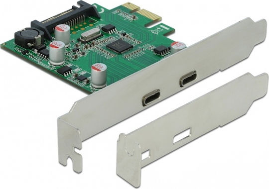 DeLock Κάρτα PCIe σε 2 θύρες Type-C
