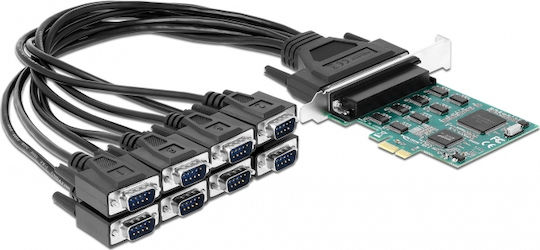 DeLock PCIe Controller with 8 RS232 DB9 Serial Ports