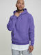 Urban Classics TB014 Men's Sweatshirt with Hood and Pockets Purple