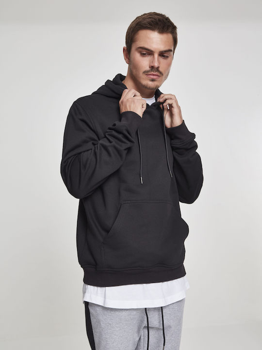 Urban Classics TB2392 Herren Sweatshirt mit Kapuze und Taschen Schwarz