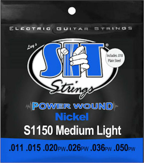 Sit Power Set Corzi Pentru Chitară Electrică Nichel Wound 11 - 50 Medium Light