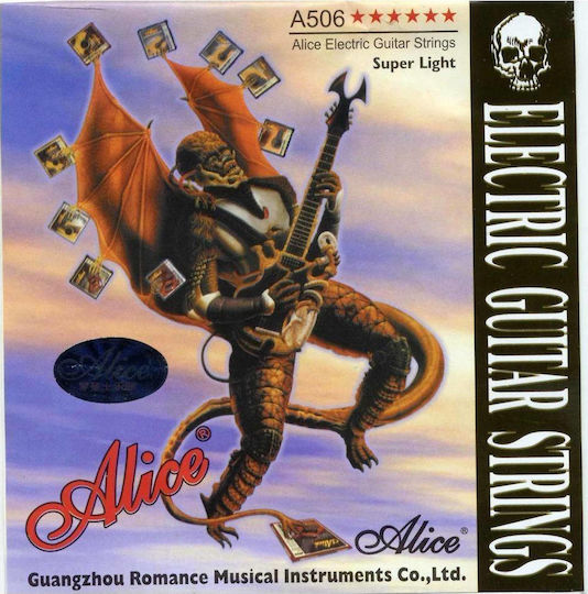 Alice Music Electric Guitar String Set Nickel Wound for Electric Guitar 10 - 46 Super Light