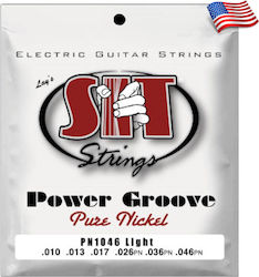 Sit Power Groove Набор Струни За Електрическа Китара Чист Никел 10 - 46 Light
