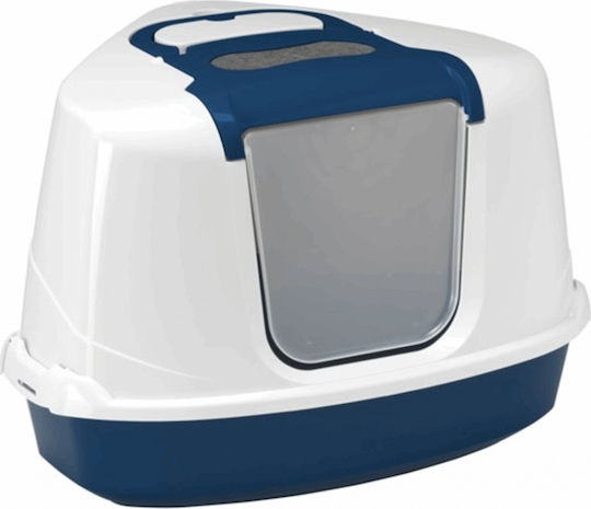 Moderna Cat Toilet Closed for Corner with Filter Blue L56 x W45 x H39cm