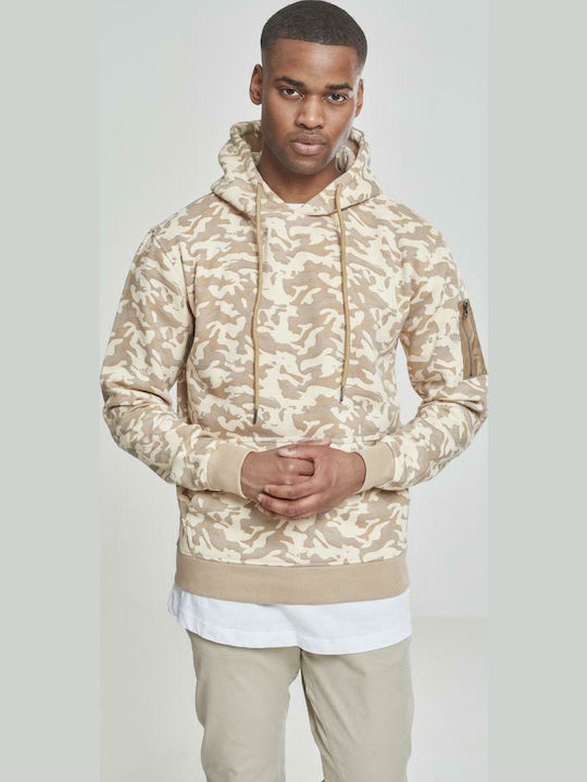 Urban Classics Hanorac Cu Glugă Bej Camo