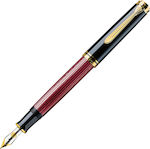 Pelikan M400 Souveran Πένα Γραφής Medium Κόκκινη