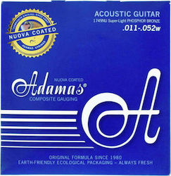 Adamas Nuova Coated Σετ Χορδών Phosphor Bronze Adamas Nuova Coated Σετ Χορδών Phosphor Bronze