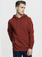 Urban Classics TB1592 Herren Sweatshirt Jacke mit Kapuze und Taschen Rusty Red