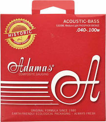 Adamas Historic Reissue Bass Set Corzi Pentru Bas Fosfor Bronz 40 - 100 Medium Light Adamas Historic Reissue Bass Set Corzi Pentru Bas Fosfor Bronz 40 - 100 Medium Light