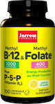 Jarrow Formulas Methyl B-12 & Methyl Folate Βιταμίνη 1000mcg Λεμόνι 100 μασώμενες ταμπλέτες