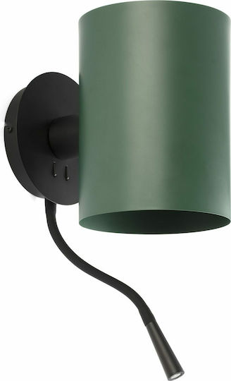 Faro Barcelona Guadalupe Modern Lumină de Perete cu Soclu E27 și Comutator Verde 23.5x23cm