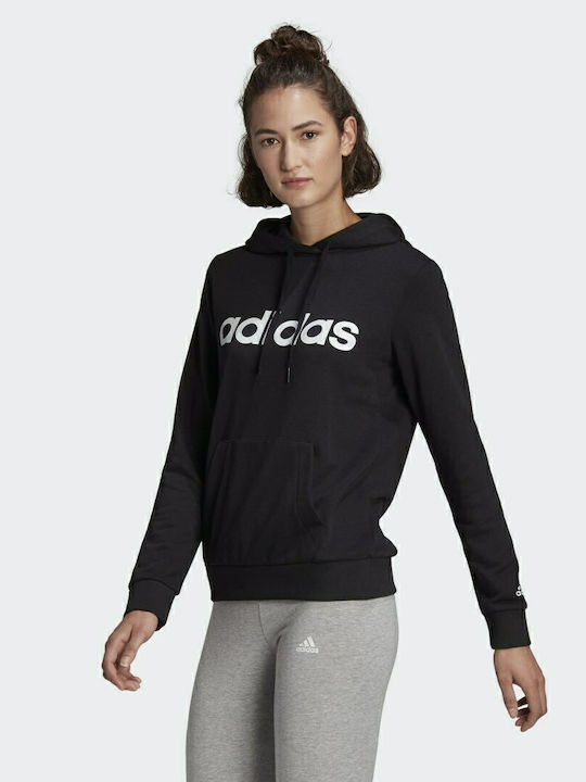 Adidas Essentials Γυναικείο Φούτερ με Κουκούλα Μαύρο