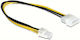 DeLock 4-Pin EPS - 4-Pin Molex Cable 0.3m Yellow (65611)