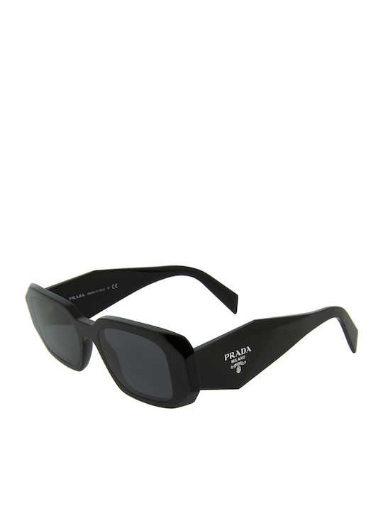 Prada Women's Sunglasses with Black Acetate Frame and Black Lenses PR17WS 1AB5S0