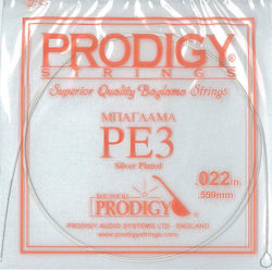 Prodigy Μονή Silver Plated Χορδή 22" για Μπαγλαμάς Baglama Silver Plated RE3 Prodigy Μονή Silver Plated Χορδή 22" για Μπαγλαμάς Baglama Silver Plated RE3