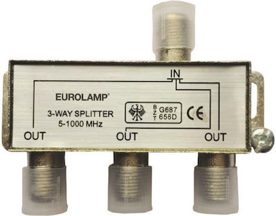 Eurolamp TV F 1/3 Splitter Satellite 147-10121