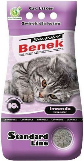 Super Benek Super Benek Nisip pentru Pisici Bentonită cu Aromă Lavanda 10lt
