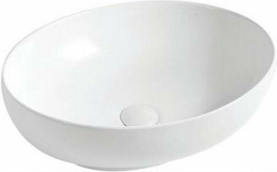Gloria Vista Countertop Sink Porcelain 51x39x14cm White