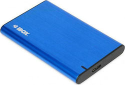 iBox HD-05 Case for Hard Drive 2.5" SATA III with Connection USB 3.1 Blue