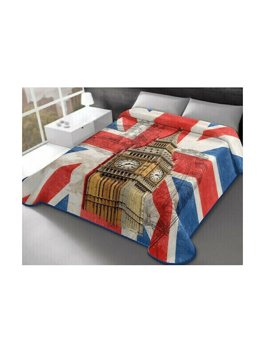 Belpla Blanket Velvet Ster London Multicolored 160x220cm