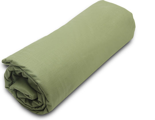 Palatex Bettlaken Super-Doppel mit Gummiband 160x200+20cm. Baseline 11 Olive