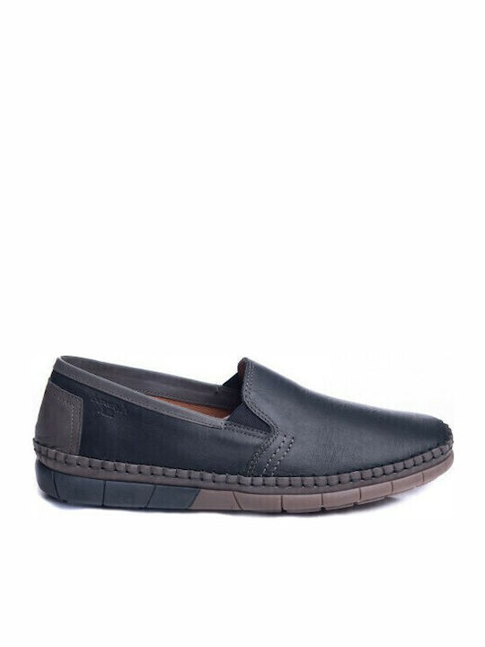 Boxer Кожа Мъжки Slip-On Син