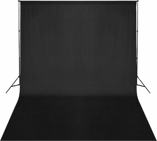 vidaXL Support System & Photographic Background Photography Backdrop Paper 300x500cm Black