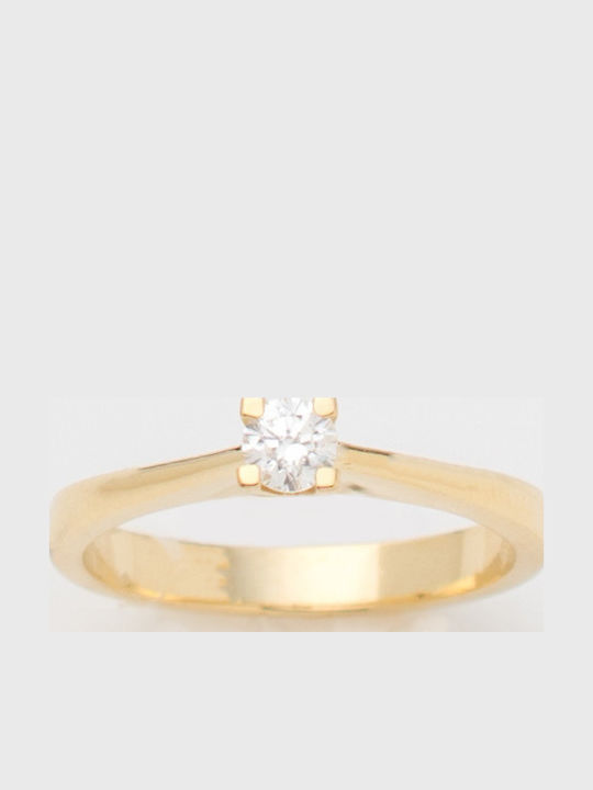Diamond Jools LR335 Μονόπετρο από Χρυσό 18Κ με Διαμάντι