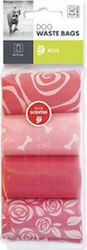 M-Pets Dog Waste Bags Pink 4 Rolls of 15pcs 10100005