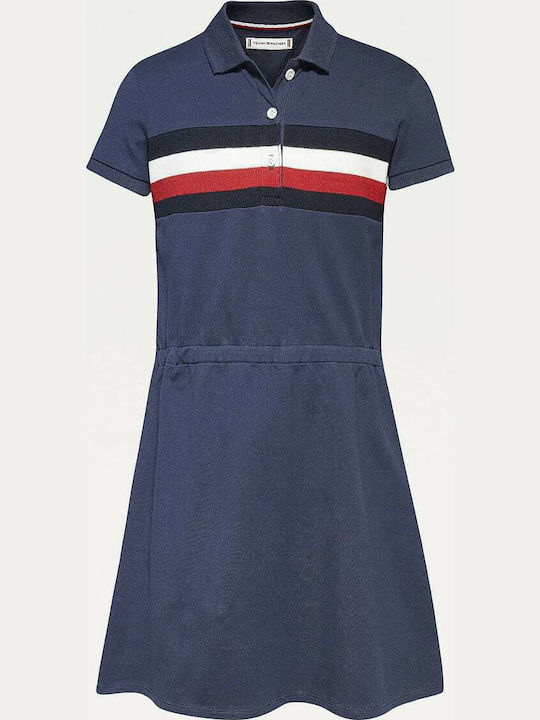 Tommy Hilfiger Παιδικό Φόρεμα Κοντομάνικο Navy ...