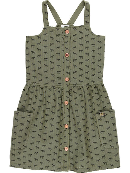 Boboli Kids Dress Sleeveless Green