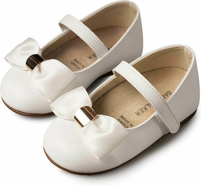 Babywalker Baptism Leather Pumps White W