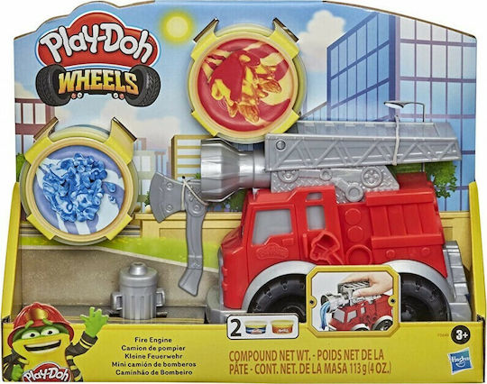 Hasbro Плей-Доу Пластелини - Играчка Колела Трактор Пожарна за 3+ Години 2 Бр