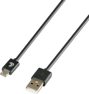 Lampa Regular USB 2.0 to micro USB Cable Μαύρο 2m (L3881.4/T)