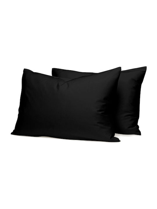 Palatex Solid Line Σετ Σεντόνια Υπέρδιπλα 230x260εκ. Μαύρο (4τμχ)