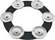 Meinl Percussion Soft Ching Ring Schwarz Metallisch Hi-Hat Tamburin mit einer Reihe von Zils