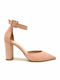 Envie Shoes Pumps mit Riemchen & Chunky hoher Absatz Beige