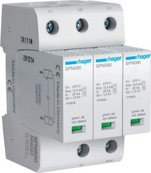 Hager 3-Poles Inspired T2 / T1 Panel Lightning Protection 12kA Hager 3-Poles Inspired T2 / T1 Panel Lightning Protection 12kA