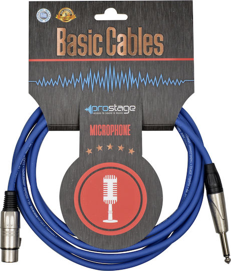 Prostage XLR female to 6.3mm male 2m Cable Blue (BFT-02 BLU)
