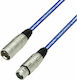 Prostage Cable XLR male - XLR female Μπλε 5m (BMB-05)